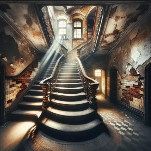 Klatka Schodowa W Starym Bloku